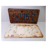 1970 Maryland License Plate FJ 1629 & RUSTY North