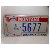NEW 1976 Bicentennial Montana Handicapped License