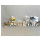 12 Vintage Souvenir Shot Glasses Various