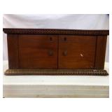 Vintage Wooden Collectible Storage Case with 5