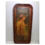 Authentic Antique 1916 Metal Coca-Cola Tray Dirty