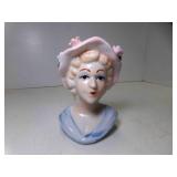 Vintage Porcelain Lady Head Vase
