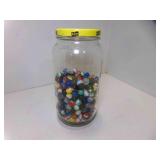 Large Jar of Marbles - 3 Glow Orange Cadmium