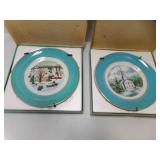 1973 & 1974 AVON Christmas Decorative Plates in