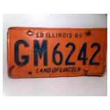 1969 Orange w/Blue Illinois Land of Lincoln