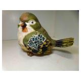 Decorative BIG Resin Bird Figurine Featuring Green