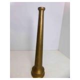 Vintage Solid Brass Threaded Fire Hose Nozzle