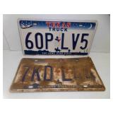 2 Texas The Lone Star State Truck License Plates