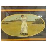 B. Horton Framed Golf Print - 32" X 17"