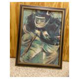 Framed Oil on Canvas 1966 Chicago Bears by David