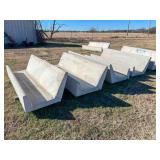 6 new concrete cattle feed bunks