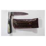 Folding Pocket Knife With Sheath