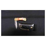 Folding Pocket Knife With Sheath