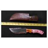 Straight Back Knife With Sheath
