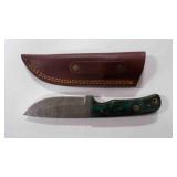 Drop Point Knife With Sheath