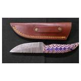 Straight Back Knife With Sheath