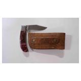 Folding Pocket Knife With Sheath