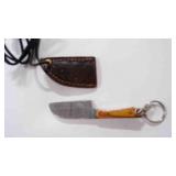 Miniature Cleaver Knife W/Sheath & Keychain