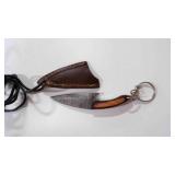 Miniature Fixed-Blade Knife W/Sheath & Keychain