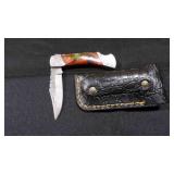 Folding Pocket Knife With Sheath