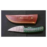 Drop Point Knife With Sheath
