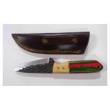 Drop Point Knife With Sheath