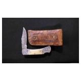 Folding Pocket Knife With Sheath