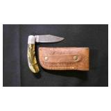 Folding Pocket Knife With Sheath