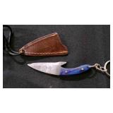 Miniature Fixed-Blade Knife W/Sheath & Keychain