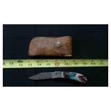 Folding Pocket Knife With Sheath