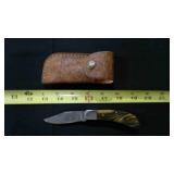 Folding Pocket Knife With Sheath