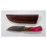 Drop Point Knife With Sheath