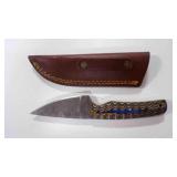 Drop Point Knife With Sheath