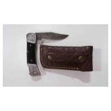 Folding Pocket Knife With Sheath