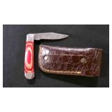 Folding Pocket Knife With Sheath
