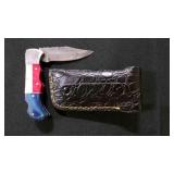 Folding Pocket Knife With Sheath