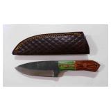 Drop Point Knife With Sheath