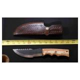 Straight Back knife With Sheath