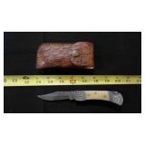 Folding Pocket Knife With Sheath