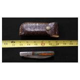 Folding Pocket Knife With Sheath