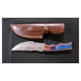 Straight Back Knife With Sheath