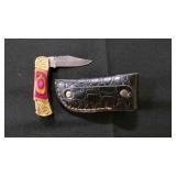 Folding Pocket Knife With Sheath