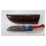 Drop Point Knife With Sheath
