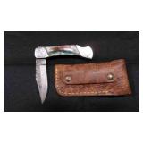 Folding Pocket Knife With Sheath