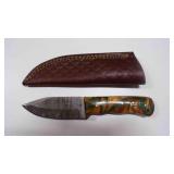 Spear Point Knife With Sheath