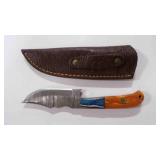 Clip Blade Knife With Sheath