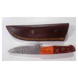 Drop Point Knife With Sheath