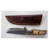 Drop Point Knife With Sheath