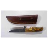 Drop Point Knife With Sheath