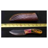 Spear Point Knife With Sheath
